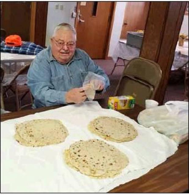 First Lutheran Prepares Lefse for the Soup & Salad Luncheon