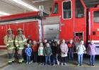 Badger Kindergarten visited the Badger Fire Hall on Tuesday, October 11th. Volunteer firefighters Shannon Monsrud and Nate Shaw showed the class the fire trucks and equipment used when putting out fires. The boys and girls were able to look at the equipment used, sit in a firetruck, and squirt water from a fire ho